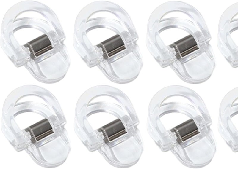8 Pieces Hem Clips for Pants Sleeves for Long Pants Trouser Clamp Clothing Clips, Clear - Image 3