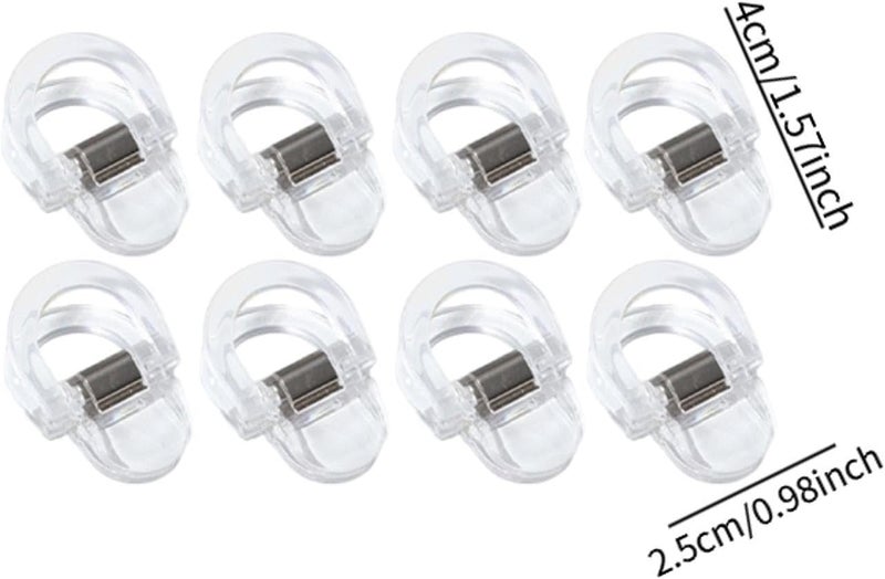 8 Pieces Hem Clips for Pants Sleeves for Long Pants Trouser Clamp Clothing Clips, Clear - Image 4