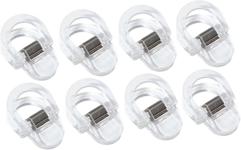 8 Pieces Hem Clips for Pants Sleeves for Long Pants Trouser Clamp Clothing Clips, Clear - Image 1