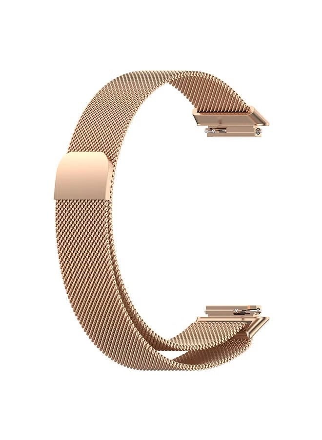 Band for Huawei Band 7 Milan Metal Magnetic Watch Band Rose Gold  - Image 2