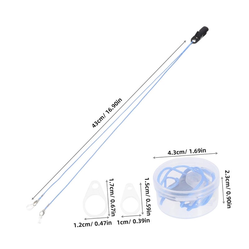 Sky Blue Hearing Amplifier Lanyard Clip Lightweight Secure Retention Cord for Seniors Comfortable Fit - Image 3