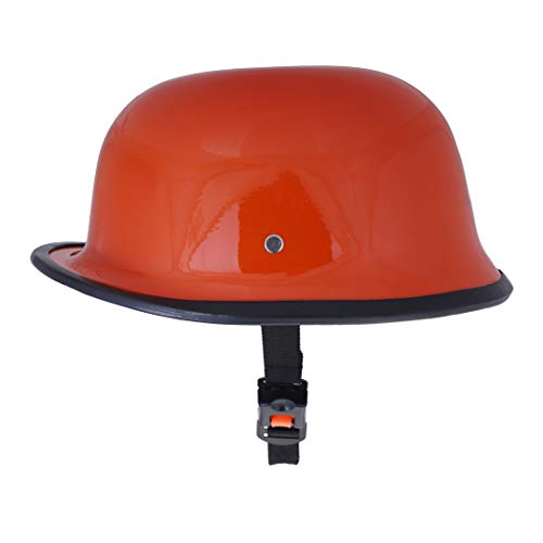 Sage Square German Retro Style Multi-Purpose Helmet World War Inspired for Unisex Adult (Extra Large - XL, Orange Glossy) (Non-Motorized) - Image 1