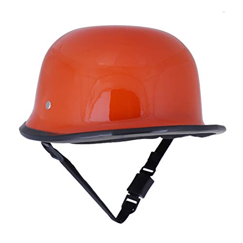 Sage Square German Retro Style Multi-Purpose Helmet World War Inspired for Unisex Adult (Extra Large - XL, Orange Glossy) (Non-Motorized) - Image 4