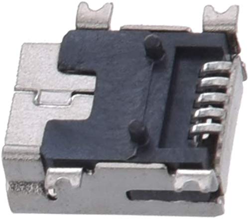 bnafes Mini USB Type B Female Port 5-Pin 180 Degree SMD SMT PCB Jack Socket - (25 Pcs) - Image 2