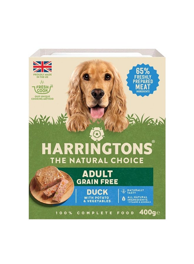 Harringtons Duck Grain Free Adult Wet Dog Food 400g - Image 1