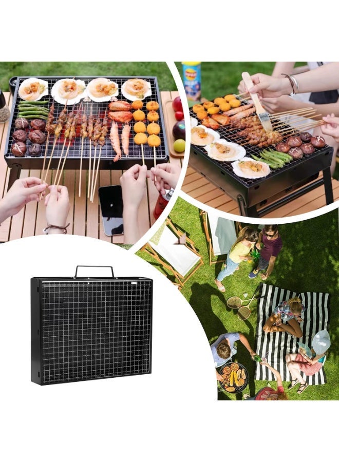 Portable foldable charcoal grill, small grill for outdoor use, travel, backyard, picnics and beach - Image 3