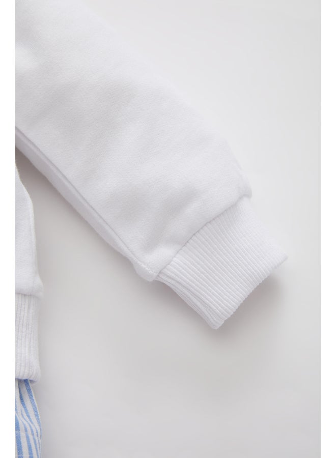 DeFacto Babygirl Regular Fit Bike Neck Long Sleeve Knitted Sweat Shirt  - Image 3