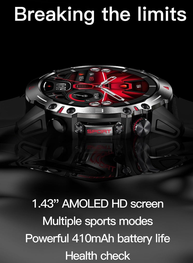 DOSCHER Smart Watch 410mAh AMOLED Smart Watches for Men Smartwatches Bluetooth Make/Answer Calls Fitness Modes and Sleep Modes Multi-app Message Reminder Monitor Multi Language - Image 3