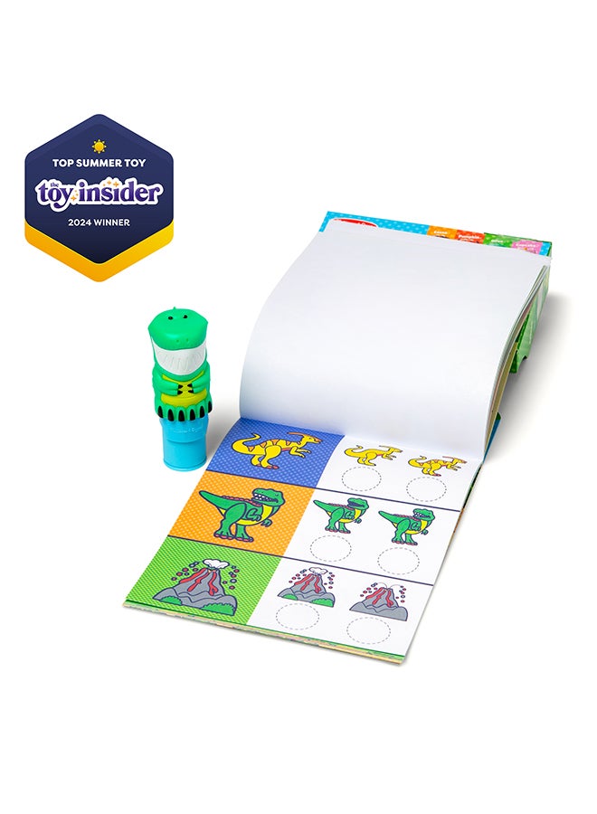 Melissa & Doug Sticker Wow! 24 Page Activity Pad and Sticker Stamper, 300 Stickers, Collectible Figure Fidget Toy for Arts Crafts - Dinosaur - Image 2