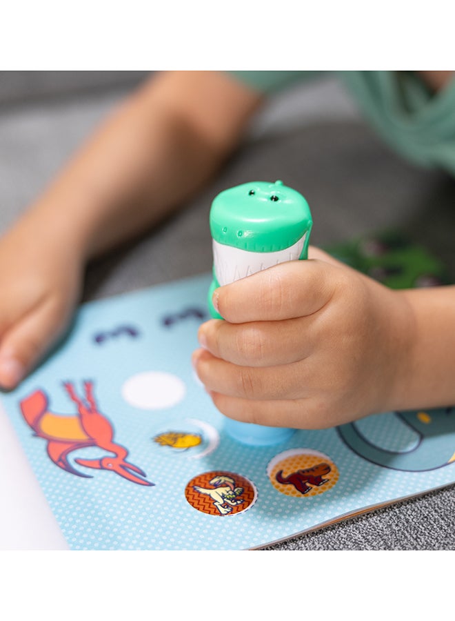 Melissa & Doug Sticker Wow! 24 Page Activity Pad and Sticker Stamper, 300 Stickers, Collectible Figure Fidget Toy for Arts Crafts - Dinosaur - Image 5