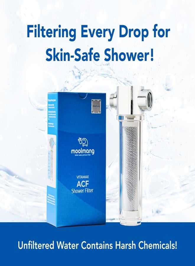Moolmang VITAMAX ACF Shower Filter - 3-Stage Filtration System for Chlorine & Sediment - Tool-Free Installation - Image 2
