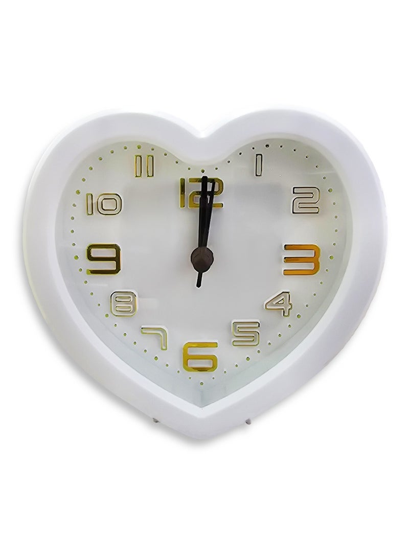 Generic Charming little cartoon alarm clock, cute office decor, special gift, heart-shaped bedroom decor, innovative design, elegant classic white background and frame  - Image 1