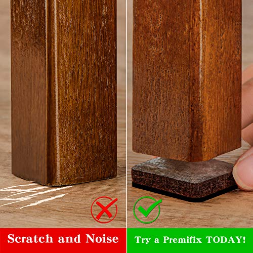 PremiFix Anti Slip Furniture Rubber Pads 4pcs 3" Square Non Slip Furniture Pads Hardwood Sofa Bed Stopper Self Adhesive Non Skid 7mm Thick Furniture Protector for Hardwood Floor - Image 2