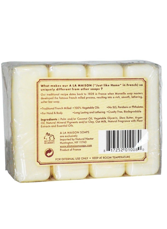 A La Maison Oat Milk Bar Soap 3.5 Oz. 4 Bars Triple French Milled All Natural Soap Moisturizing And Hydrating For Men Women Face And Body - Image 2