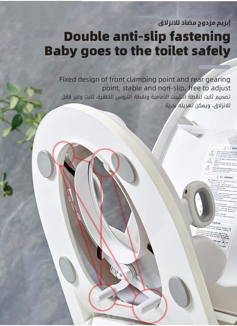 MIXDE Potty Training Seat, Removable Design Toilet Train Seats, Potties Chair for Kids Toddlers Boys Girls, Portable Children Travel Toileting Toilets, with Handles and Backrest, Cartoon Lion Shape  - Image 5