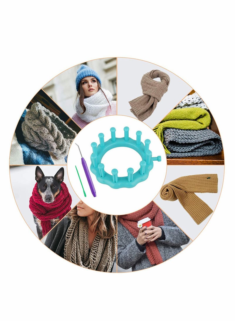 KASTWAVE طقم نول دائري، طقم نول حياكة دائري، إبر حياكة بلاستيكية، طقم إبر ذات عين كبيرة - Image 4