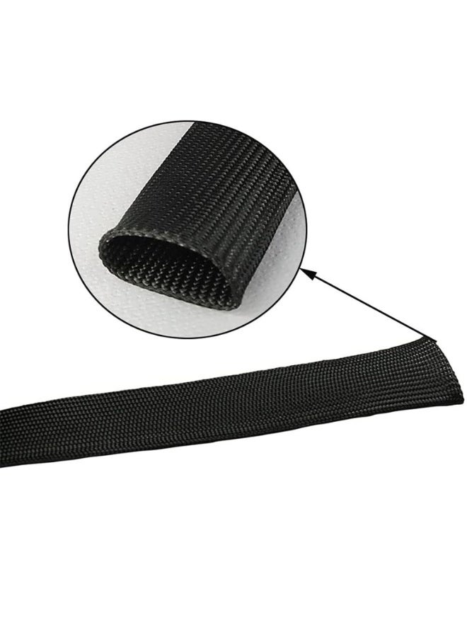 Generic 5m Fiberglass Hose Heat Shield Sleeve Spark Plug Wire Heat Protector Boots Auto Hose Roll 2500 Degree for Brake Line Cable (Color : Black)  - Image 2