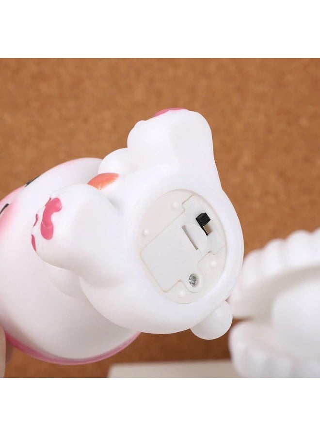 بلان A مصباح ليلي كرتوني للأطفال على شكل أرنب ثلاثي الأبعاد – تصميم لطيف يعمل بالبطارية، ديكور غرف نوم، ليد نايت مود للأطفال، مصباح بجانب السرير على شكل ارنب – لمبة ديكور مضيئة ومبهجة (قبعة وردية) - Image 5