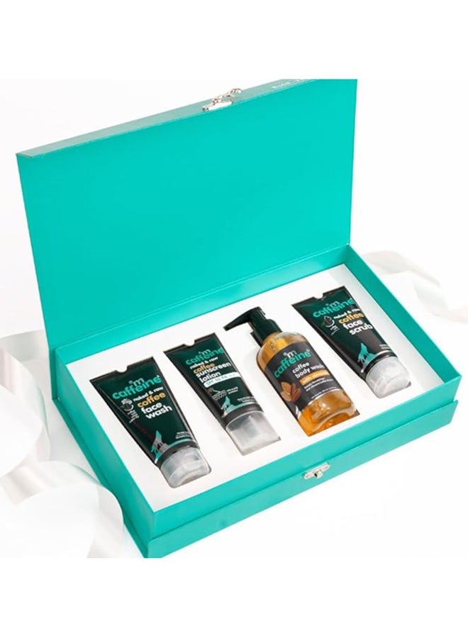 MCaffeine Gift Set for Couples with Coffee Skincare Range Men | Gift Set with Face Wash, Face Scrub, Body Wash & Sunscreen | Suitable Gift Kit for All Occasions & All Skin Types - Image 1