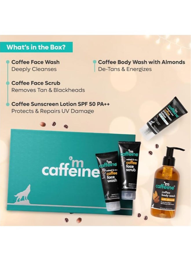 MCaffeine Gift Set for Couples with Coffee Skincare Range Men | Gift Set with Face Wash, Face Scrub, Body Wash & Sunscreen | Suitable Gift Kit for All Occasions & All Skin Types - Image 5