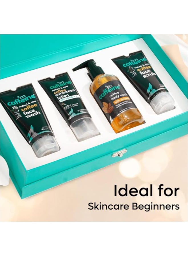 MCaffeine Gift Set for Couples with Coffee Skincare Range Men | Gift Set with Face Wash, Face Scrub, Body Wash & Sunscreen | Suitable Gift Kit for All Occasions & All Skin Types - Image 4
