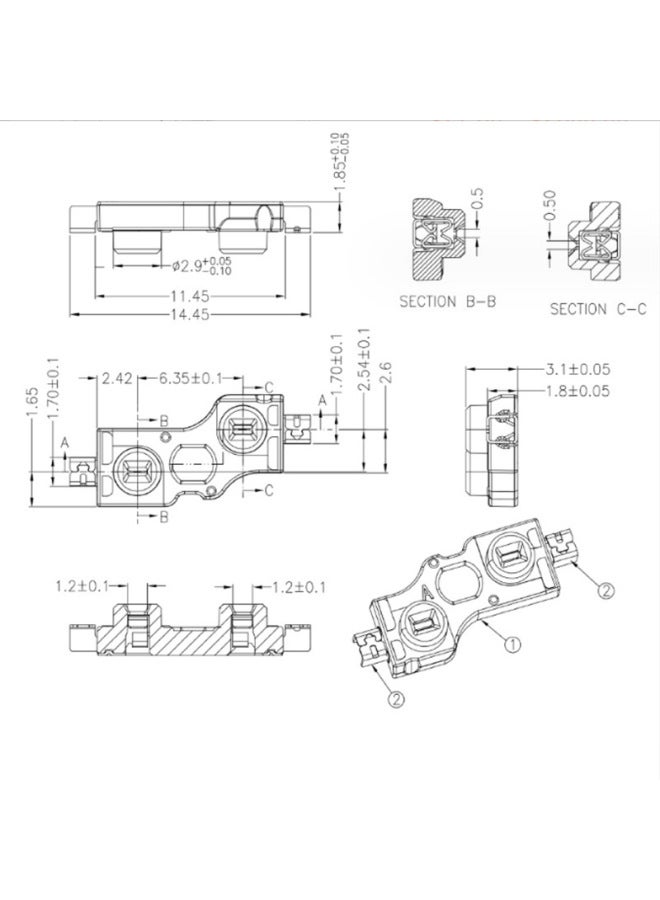 Gateron Quanxinjiadalong Short Shaft Plug-in Base 1.0 2.0 Connector Mechanical Keyboard Customized Accessories-Color:Gataron 2.0 With Low Transposon  - Image 3