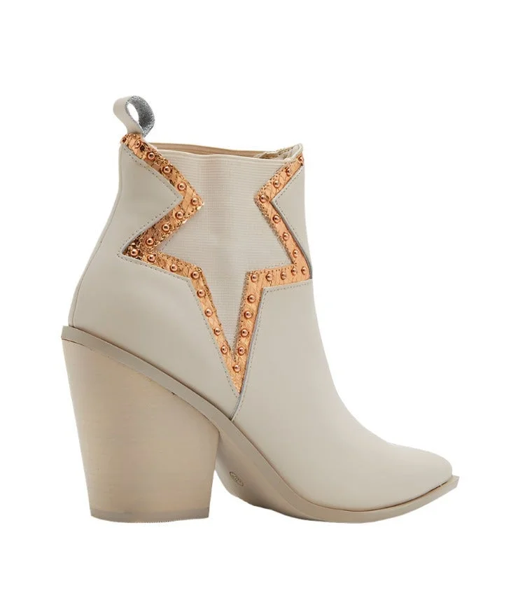 High-Casual Ivory Women's Booties