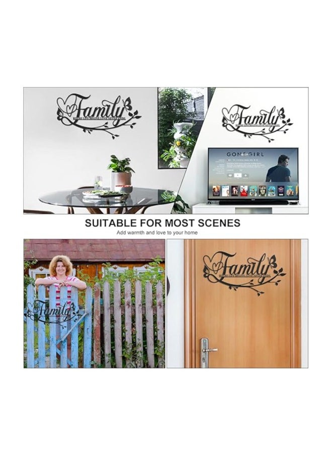 MIRFA Wooden Wall Art With Self Adhesive Base - Black (Family)  - Image 4
