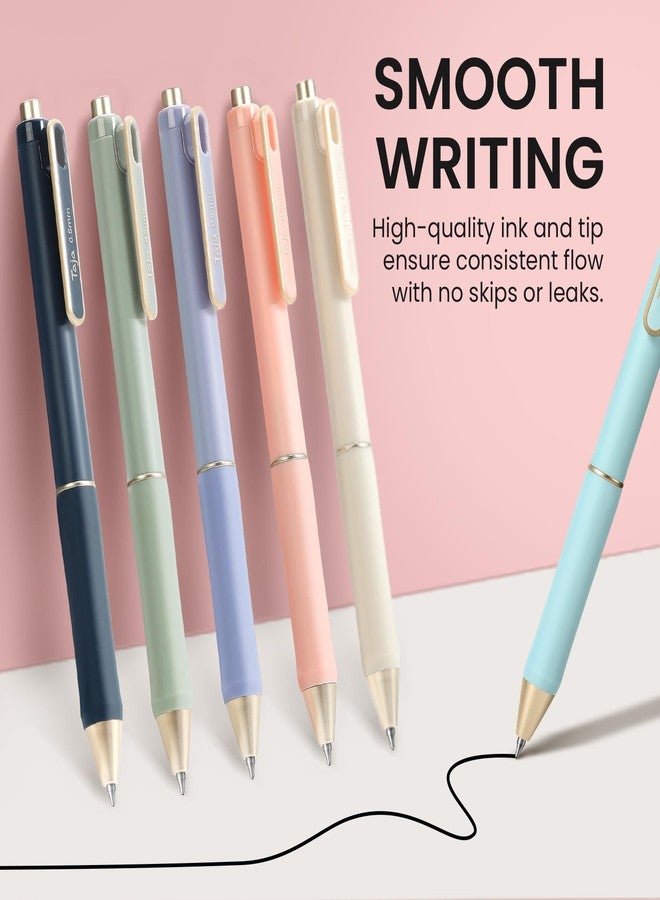 Taja 12 Pack Bible Highlighters and Pens Set No Bleed, 6 Aesthetic Pastel Highlighters and 6 Black Ink Pens for Bible Study, Journaling, School and Office Supplies - Image 3