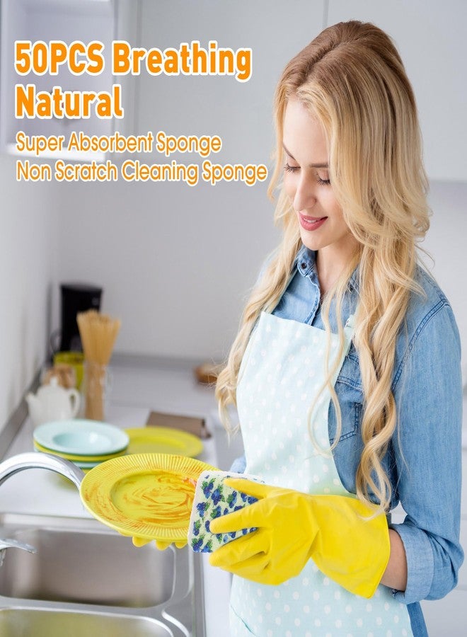 Maxdot 50 Counts Compressed Cellulose Sponges Bulk Fruits Pattern Natural Kitchen Compostable Non Scratch Dish Sponges for Washing Dishes,Cleaning Countertop Sink,Kids DIY - Image 5