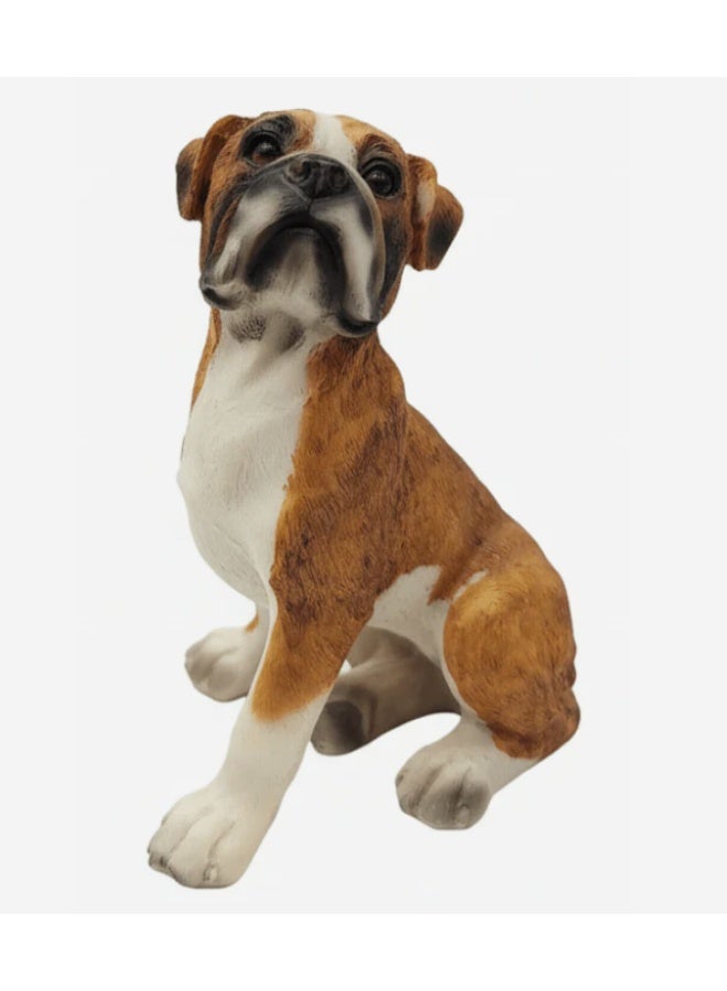 أي كي دي سي تمثال كلب صغير من مادة البولي ريزين من AKDC - حيوان بني لطيف قابل للتجميع لتزيين الطاولة والعرض، 5 سم