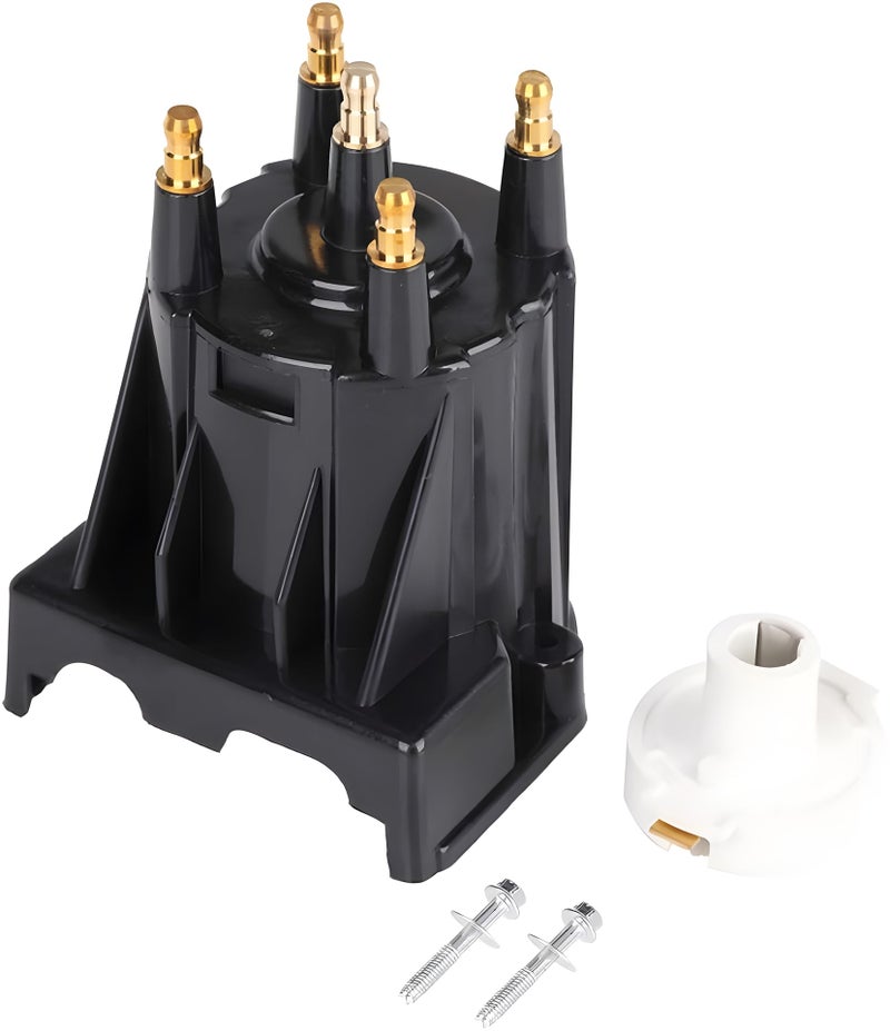 Distributor Cap and Ignition Rotor Kit Replacement for 30L 4cyl MerCruiser Engines Made by General Motors with Delco EST Ignition Systems Replace 811635Q2 185280 Delco 4 Cylinder Tune Up Kit