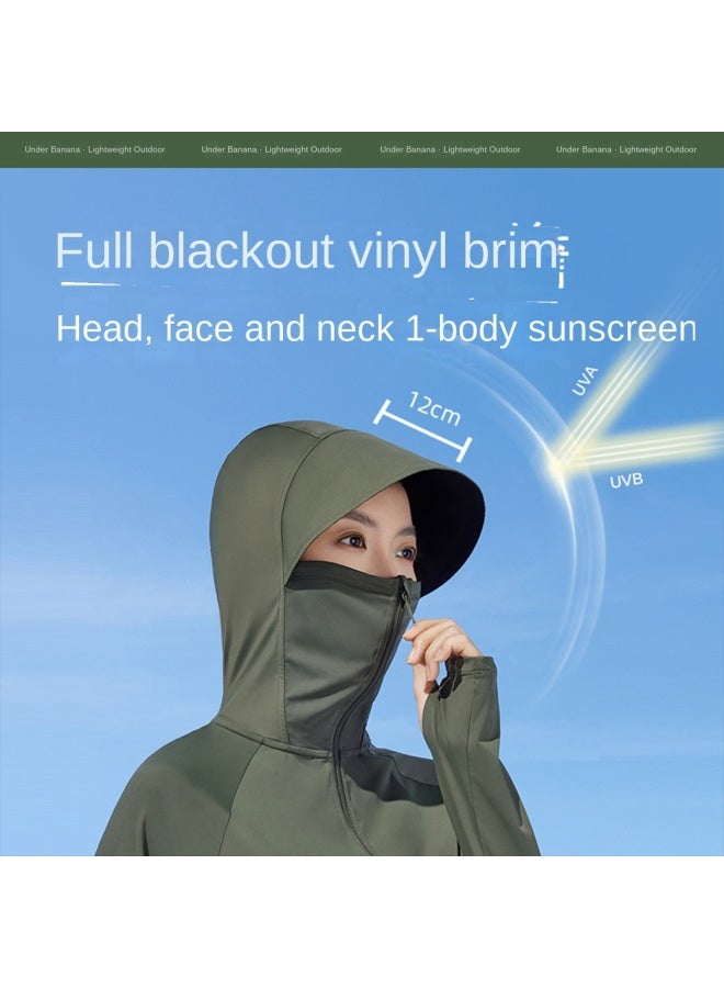 Outdoor Sun Protection】popular Black Silk Wide-brim Cape Shoulder Cover, Ice Silk Skin-friendly Sun Protective Clothing For Women, Breathable And Strong Uv Protection - Image 5