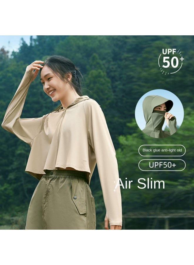 Outdoor Sun Protection】popular Black Silk Wide-brim Cape Shoulder Cover, Ice Silk Skin-friendly Sun Protective Clothing For Women, Breathable And Strong Uv Protection - Image 2