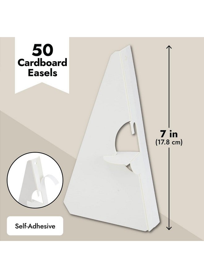 Bright Creations Bright Creations 50-Pack Self-Stick 7 in Cardboard Easel Backs, Picture Frame and Art Easel Stand Bulk Pack for Photographs, Artwork, Posters, Signs, and Craft Projects (White)  - Image 4