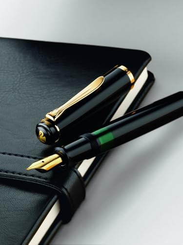 Pelikan Souverän M200 Fountain Pen, Fine Nib, Black, 1 Each (993915) - Image 4