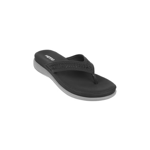 Metro Women’s Black Comfortable Everyday Slippers UK/4 EU/37 (44-172) - Image 3