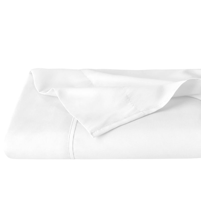 Bare Home Twin/Twin Extra Long Flat Sheet - Premium 1800 Ultra-Soft Top Sheet - Hotel Luxury - Double Brushed - Easy Care - 1 Twin/Twin XL Flat Sheet Only (Twin/Twin XL, White) - Image 1
