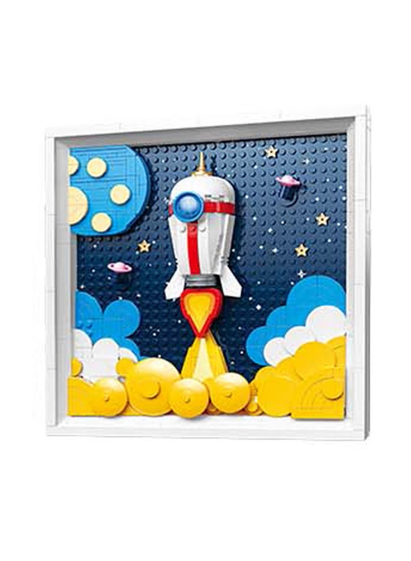 Loquat Expedition Star Rocket Mural Model Set Assembling Building Blocks Creative Diy Assembly Toys Children Adult Home Furnishings - Image 1