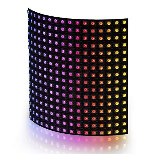 BTF-LIGHTING BTFLIGHTING WS2812B RGB 5050SMD Individually Addressable Digital 16x16 256 Pixels 63in x 63in LED Matrix Flexible FPCB Dream Full Color Works with SP802E Controller Image Video Text Display DC5V - Image 1