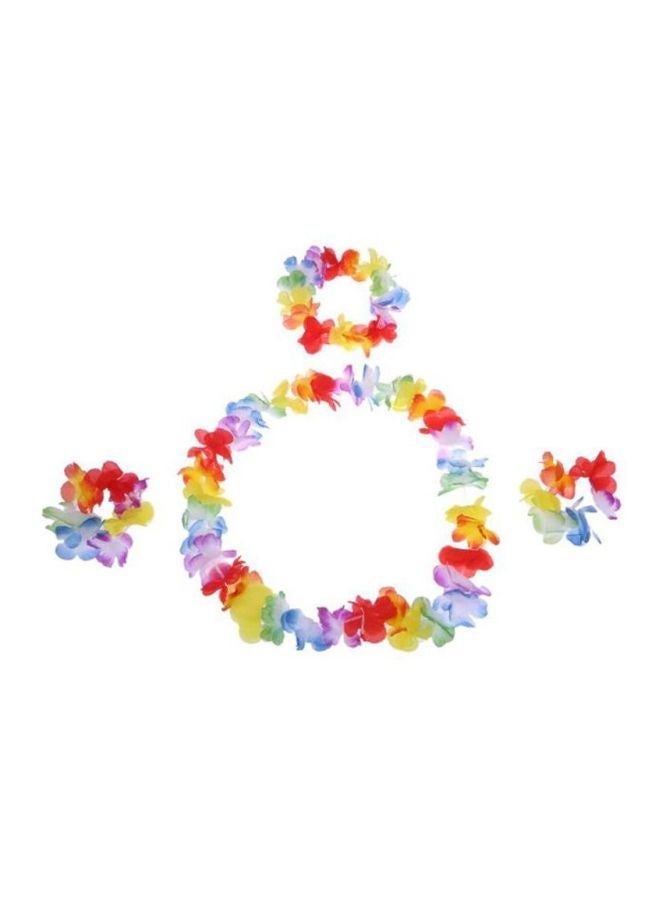 NIBEMINENT 5-Piece Hawaiian Hula Costume Set One Size - Image 2