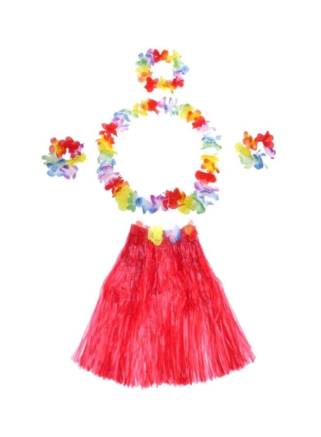 NIBEMINENT 5-Piece Hawaiian Hula Costume Set One Size - Image 1