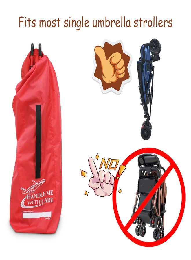 Hewjog Stroller Travel Bag for Airplane, for Single Umbrella Strollers, Black - Image 4