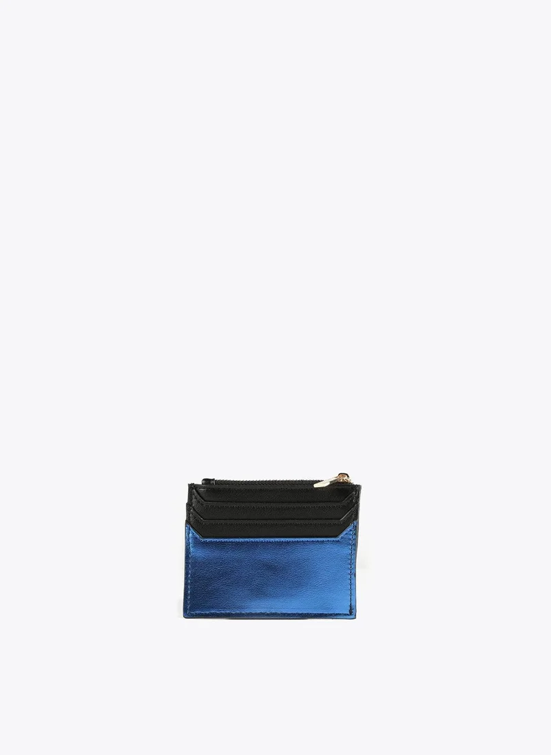 Lola Casademunt Metallic animal print card holder