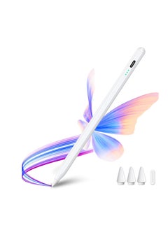 Generic Touch Pen with Palm Rejection and Tilt Sensitivity for Apple iPad 2018 and Later, Compatible with iPad 6th to 10th Gen, Pro 11/12.9 (3rd to 5th Gen), Air 4/5, Mini 6, Precision for Writing and Drawing, White  - Image 1