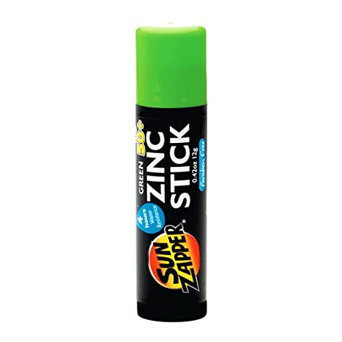 Sun Zapper Zinc Oxide Sunscreen Stick Green SPF 50 Water Resistant for Face Body Adults Kids 042 Oz 12g Broad Spectrum Sun Block Made in Australia - Image 2