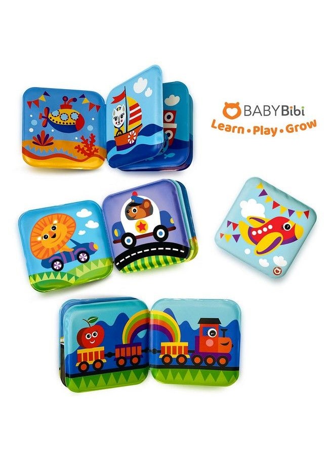 BabyBibi Floating Baby Bath Books Transport Themed Bath Books For Babies Infants Waterproof Mold Free Bath Toys For Learning & Early Education  - Image 5
