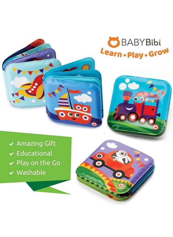 BabyBibi Floating Baby Bath Books Transport Themed Bath Books For Babies Infants Waterproof Mold Free Bath Toys For Learning & Early Education  - Image 4