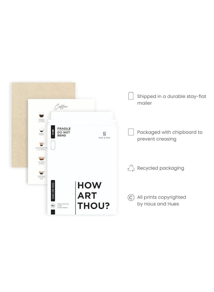 مؤسسة فكرة اليوم طباعة فنية للقهوة وديكور المقهى من Today Idea، مقاس 12 × 16 (قهوة) - Image 3