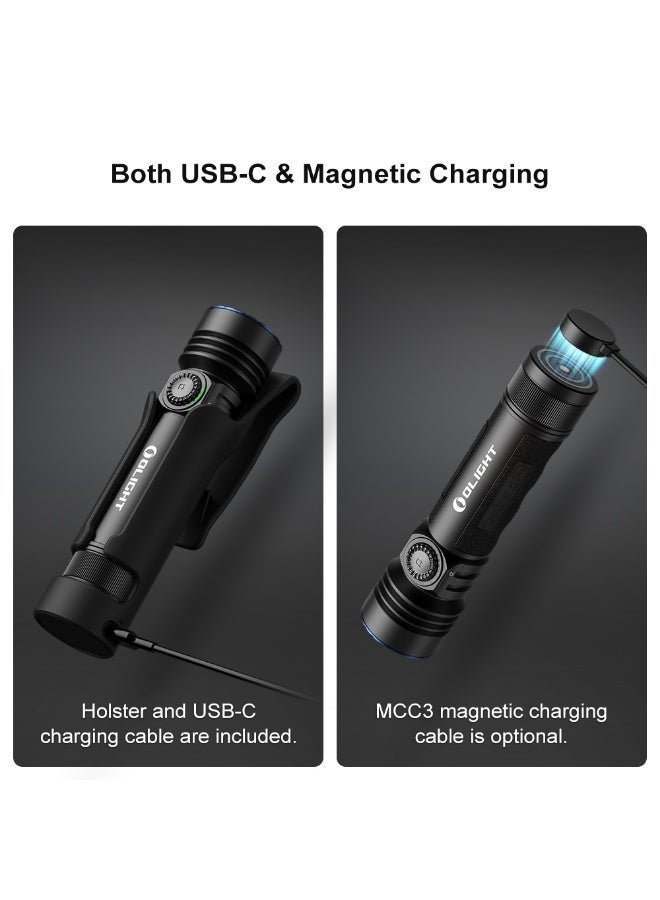 أولايت مصباح يدوي Olight Seeker 4 Pro قابل للشحن بتقنية LED، مصباح عالي الطاقة بقوة 4600 لومن، شعاع 260 متر، للاستخدام اليومي، التخييم، المشي لمسافات طويلة، الطوارئ - Image 2
